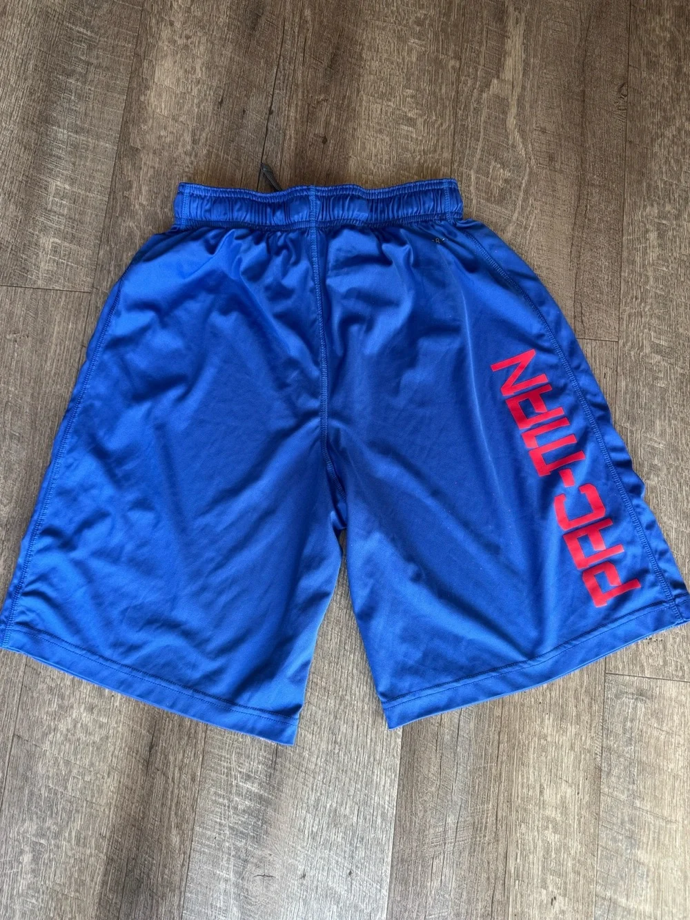 Nike Manny Pacquio Pac Man Mens Blue Red Swoosh Shorts Dri Fit Size Small